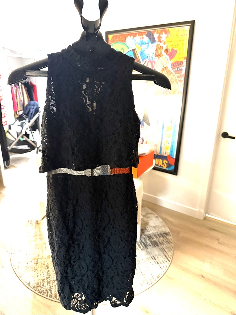 Bar III Black Lace Cocktail Dress